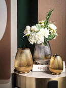 Axyaa Golden Ceramic Vase - European American Modern Home Decor & Flower Arrangement