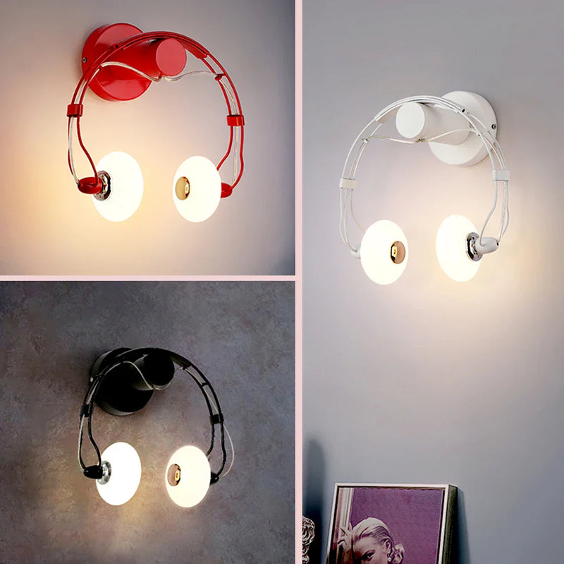 Axya LED Earphone Style Wall Lamp for Children's Room Decor