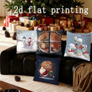 Axyaa Christmas Sheep & Santa Cushion Covers for Sofa, Bedroom & Car
