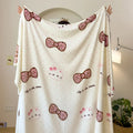 Axyaa Milk Fleece Printed Blanket - Double-Sided Multi-Functional Office Shawl
