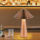Axyaa Golden Mushroom LED Touch Desk Lamp with Dimmable Warm Light & USB Charging