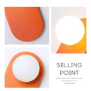 Axyaa Nordic Glass Orange LED Wall Sconce - Minimalist Aesthetic Lighting for Home Decor