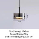 Axyaa LED Luxury Pendant Light with High Transparency Lampshade