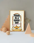 Retro Today Is A Good Day Canvas Posters by Axyaa for Modern Home Decor