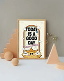 Retro Today Is A Good Day Canvas Posters by Axyaa for Modern Home Decor