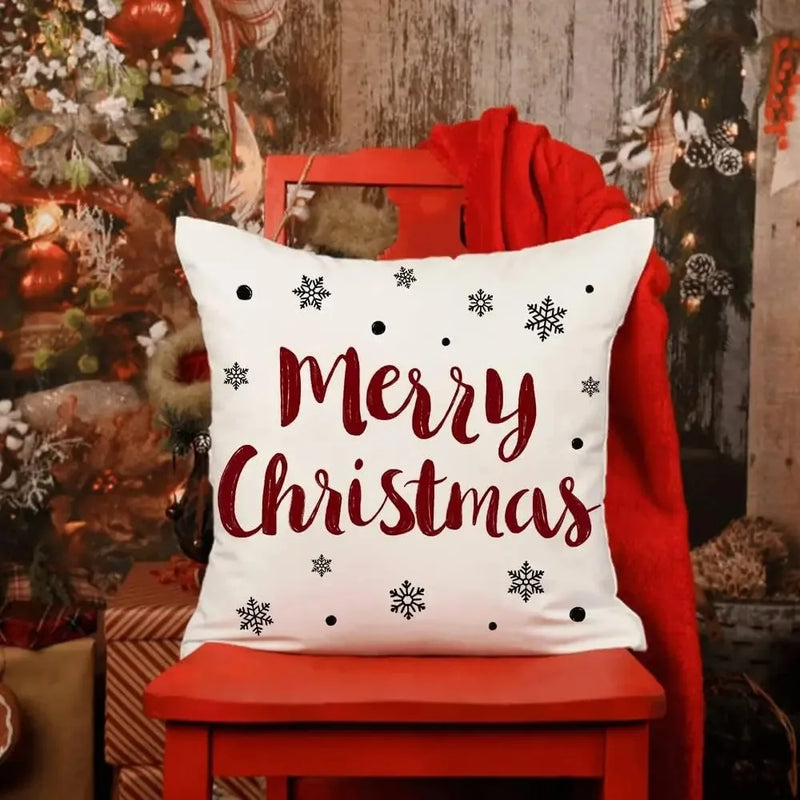 Axyaa Christmas Holiday Decoration Pillowcase Snowman Tree Design Suite Home Gift