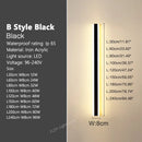 Axyaa Minimalist Outdoor Wall Lamp Strip for Garden Villa Background Lighting
