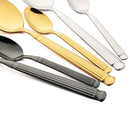 Axyaa Stainless Steel Gold Cutlery Set - 4Pcs Knife Fork Spoons Dinnerware Kitchen Flatware