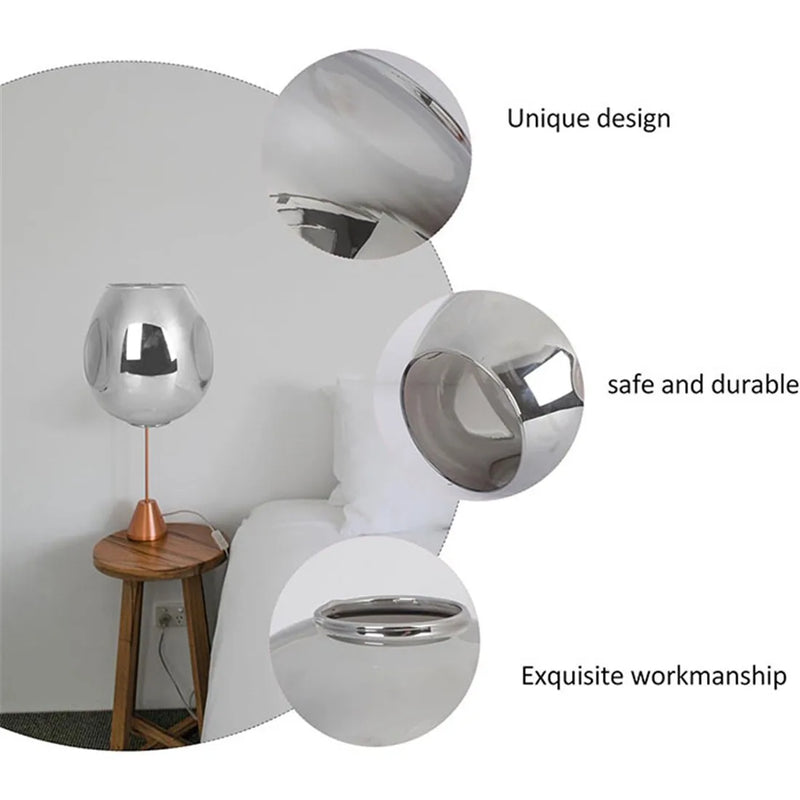 Axyaa Smoke Grey Glass Lamp Shade in Wine Cup Shape