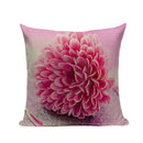 Pink Tulip Linen Cushion Cover - Axyaa 45x45cm Pillowcase