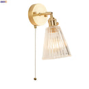 Axyaa Striped Glass LED Wall Sconce - Japanese Vintage Style
