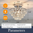 Axyaa Modern Black K9 Crystal Ceiling Light - LED Bulbs included