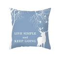 Axyaa Reindeer Print Cushion Cover: Nordic Modern Geometric Design for Home Sofa.