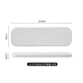 Axyaa  Rock Grain Ceramic Sashimi Plate - Black & White Long Plate