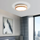 Axyaa Modern Wood LED Ceiling Lamp - Nordic Round Indoor Lighting for Home Decor