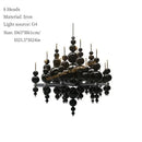 Axyaa Luxury Metal Chandelier Pendant Lamp, Modern Art Deco Ceiling Light Fixture