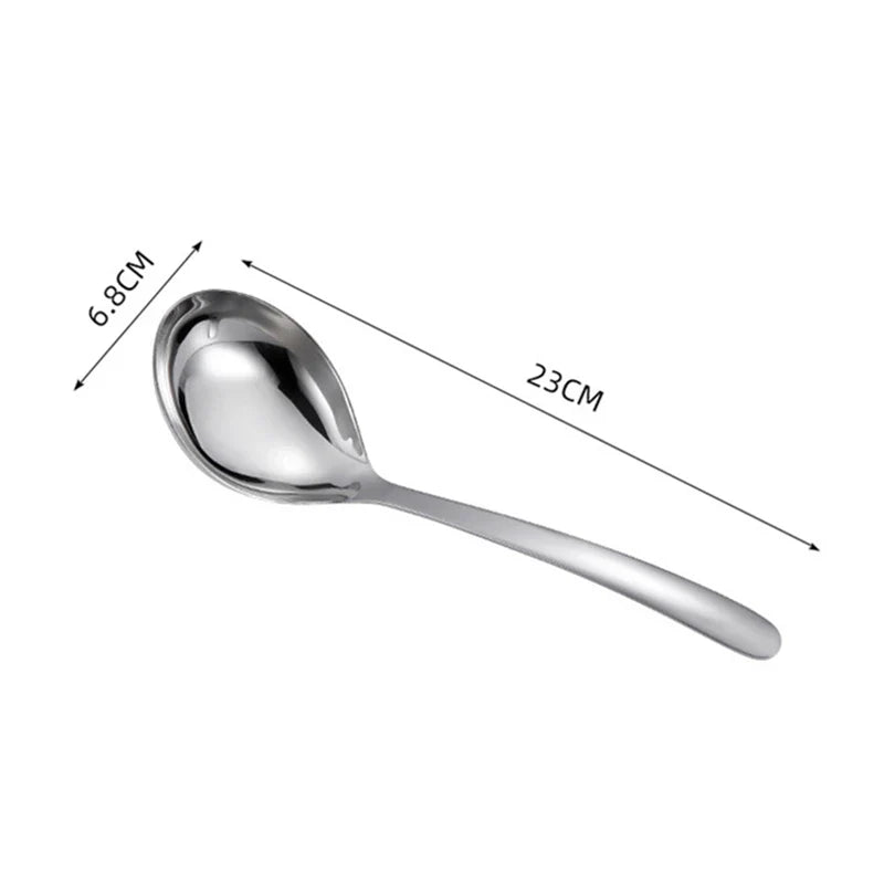 Axyaa Stainless Steel Soup Ladle Serving Colander with Long Handle
