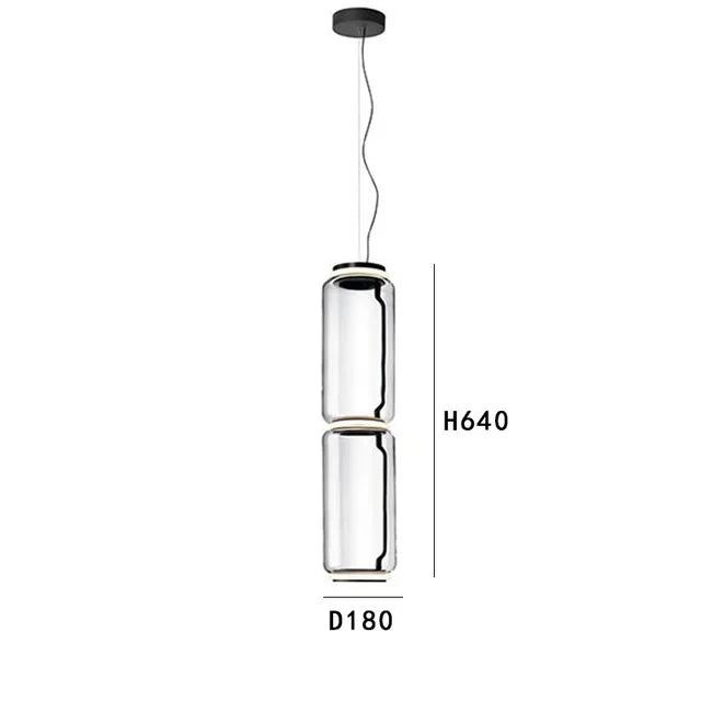 Modern Nordic Chandelier for Dining Room by Axyaa - Glass Jars Led Pendant Light