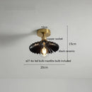 Axyaa Green Glass Copper LED Ceiling Lights for Home Lighting, Bedroom, Corridor, Living Room