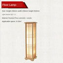 Axyaa Japanese Style Wood Floor Lamp with LED Lights for Bedroom and Living Room