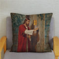 Axyaa Jesus Christ Soft Plush Cushion Cover 45*45 Throw Pillow Case Home Decor