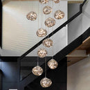 Axyaa Modern Staircase Chandeliers LED Pendant Lights for Living Room