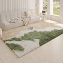 Axyaa Plush Fluffy Modern Bedroom Rug Large Living Room Decor Soft Washable Carpet