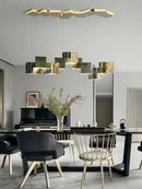 Axyaa Nordic Cube Chandelier: Modern, Simple & Unique Lighting for Restaurant, Cafe, or Bar.