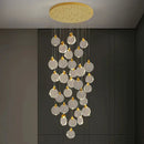 Axyaa Crystal Chandelier Stair Pendant Lamp Living Room Pendant Lights Interior Lighting