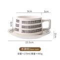Axyaa Ceramic Coffee Cup & Saucer Set for Lattes and Afternoon Tea