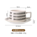 Axyaa Ceramic Coffee Cup & Saucer Set for Lattes and Afternoon Tea