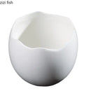 Axyaa Egg Shell Ceramic Soup Bowl Set - Solid Color Snack & Dessert Bowls