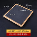 Axyaa Cheese Slate Flat Plate | Stone Arrangement Plate for Japanese & Korean Cuisine
