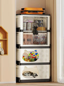 Axyaa Cat House Cabinet: 1-3 Tier, 60cm Wide, Black/Gray for Bedroom/Living Room