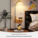 Axyaa Cute Apple Floor Lamp with Side Table, LED Light, Modern Decor for Small Living Room