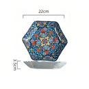 Axyaa Bohemian Hexagonal Ceramic Plate Set - Creative Under-glaze High-end Fish Platter