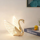 Axyaa Swan LED Desk Lamp - Golden Contemporary Home Decor