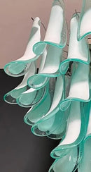 Axyaa Colored Glass Chandelier: New Murano Collection for Living Room, Bedroom, Dining Room