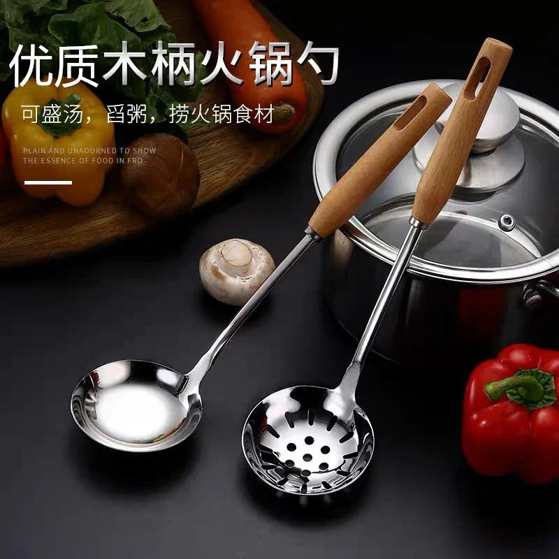 Axyaa Stainless Steel Soup Spoon Strainer for Kitchen Cooking