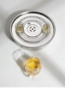 Axya Stainless Steel Tea Tray with Drainage and Storage for Chinese Tea Ceremony