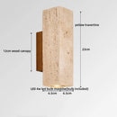 Axyaa Industrial Vintage LED Wall Lamp Yellow Travertine Stone Staircase Lighting