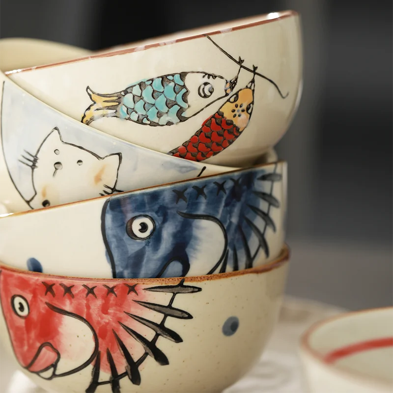 Axya Ceramic Rice Bowl Set - Stylish Tableware for Home
