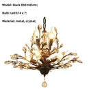 Axyaa Crystal Tree Chandelier Ceiling Light - Elegant Bedroom Pendant Lamp