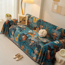 Axyaa Bohemian Sofa Cushion: Modern Printed Sofa Cover & Blanket Set for Living Room.