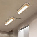 Axyaa Nordic LED Ceiling Light Chandelier, Minimalist Walnut Yellow Travertine Decor