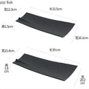 Axyaa Matte Ceramic Sushi Plate Long Strip Fish Dish Molecular Cuisine Tableware