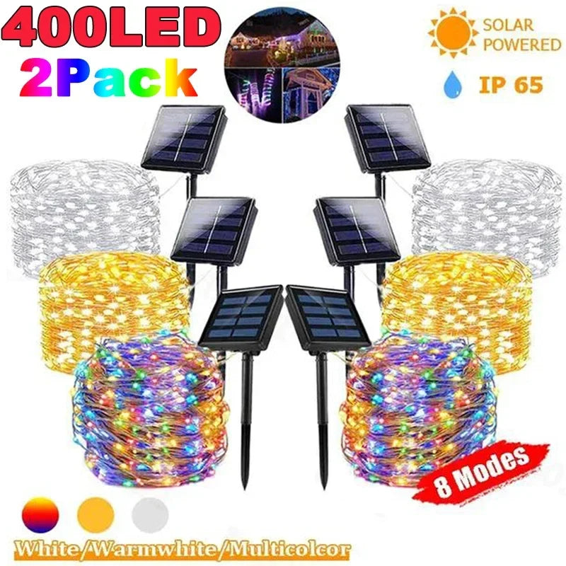 Axyaa Solar LED Fairy Light String for Outdoor Festoon Garden Decoration