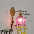 Axyaa Vintage Clear Glass Wall Lamp Sconce, Up Down Rotate LED Lights