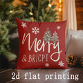 Axyaa Christmas Patterned Pillow Cover for Sofa, Bedroom, Car - Rectangular Back Cushion