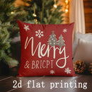Axyaa Christmas Patterned Pillow Cover for Sofa, Bedroom, Car - Rectangular Back Cushion